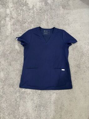 Small FIGS Navy Blue Scrub Top